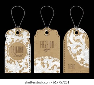 Set of tags. Vector illustration