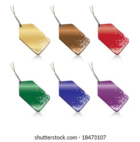 set of tags in vector - winter, christmas