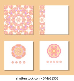 Set   tail  ornament illustration concept.Vector decorative ornament retro greeting card or invitation design.