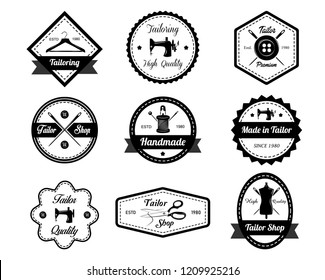 Set of Tailor Badge and Emblem