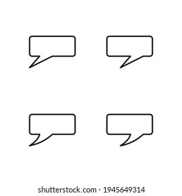 Set of talk bubble icon vector illustration