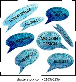 Set of talk bubble . Vector illustration. 