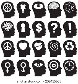 Set of Talking Head Icons