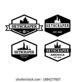 Un Conjunto De Logotipos De Torre Más Altos , Un Conjunto De Logotipos De Arquitectura