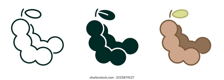 Set Tamarind Fruit icon collection simple design Editable Transparent isolate background