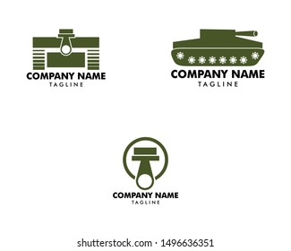 Set of Tank logo template icon design elements