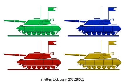 set of tank signs. vector illustration 3