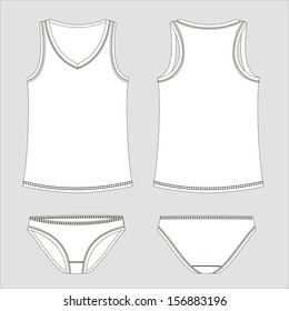 set tank top and briefs
