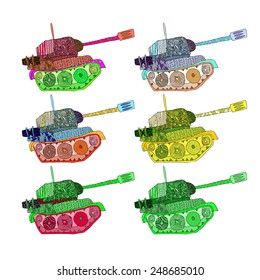 set tanks hippie colors