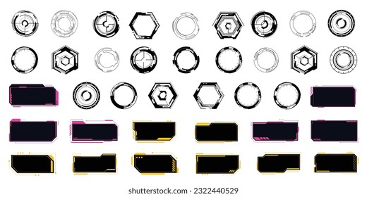 Set of target and display futuristic element