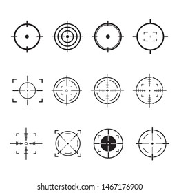 set of target icon vector