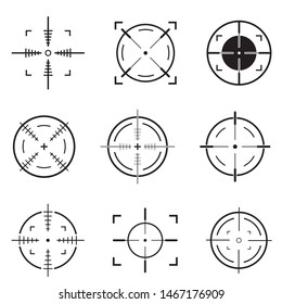 set of target icon vector