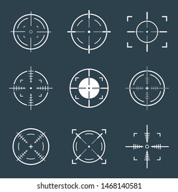 set of target icon vector