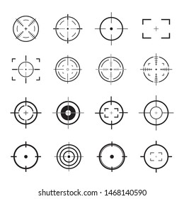 set of target icon vector