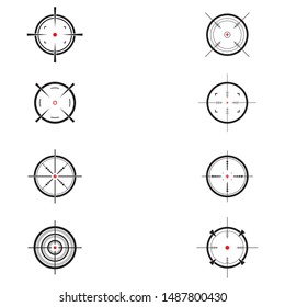 set of target icon vector