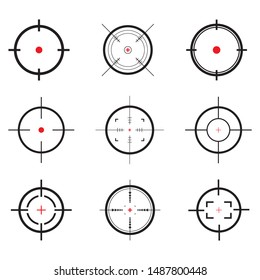 set of target icon vector