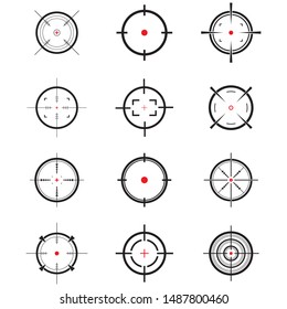 set of target icon vector