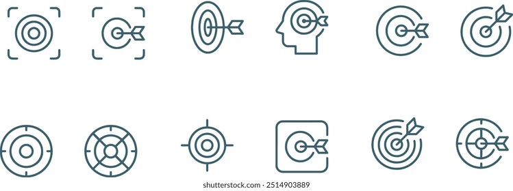 set of target icon vector design , shooting targets icon