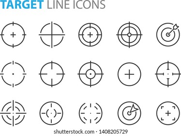 set of target icons, such as aiming, accuracy