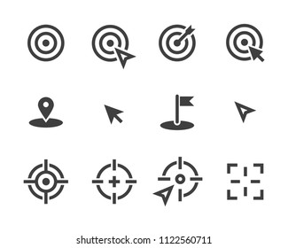 Set target icons vector images
