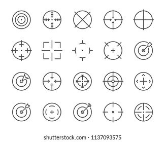 set of target line icons
