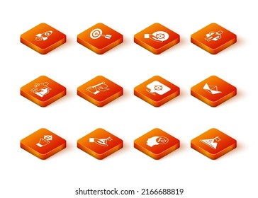 Set Target, Mountains with flag, Chess, Hand holding,  and Folded paper boat icon. Vector
