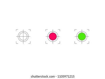 set of targets and destination. Target and aim, targeting and aiming. Vector illustration for web design