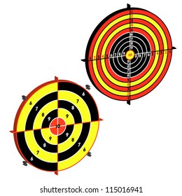Set targets for practical pistol shooting, exercise. Vector illustration