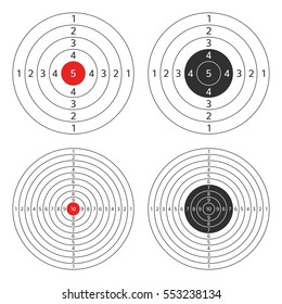 set targets practical shooting pistol shotgun stock vector royalty free 553238134 shutterstock