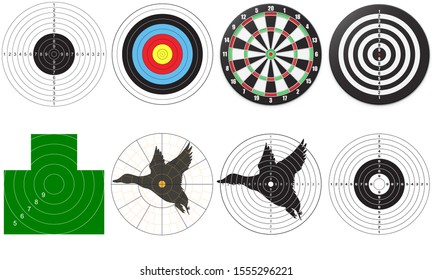 set targets shooting vector illustration stock vector royalty free 1555296221 shutterstock