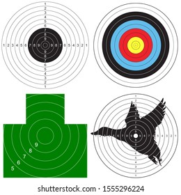 set targets shooting vector illustration print stock vector royalty free 1555296224 shutterstock