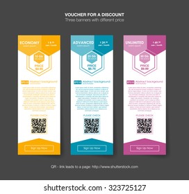 Set tariffs. interface for the site. ui ux vector banner for web app. Pastel pricing table, banner, order, box, button, list and bullet with plan for website in flat design