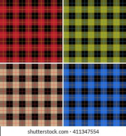 Set of tartan patterns