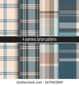 Conjunto de patrones de estrán, trenzado perfectamente ilustración vectorial. Textura de tela de tela de tela de prendas de vestir, diseño web, textil doméstico.