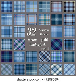 Set Tartan Seamless Pattern. Trendy Vector Illustration for Wallpapers. Seamless Tartan Tiles. Suits for Decorative Paper, Fashion Design and House Interior Design, as Well as for Hand Crafts 