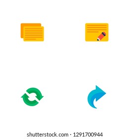 Set of task manager icons flat style symbols with edit task, redo, refresh and other icons for your web mobile app logo design.