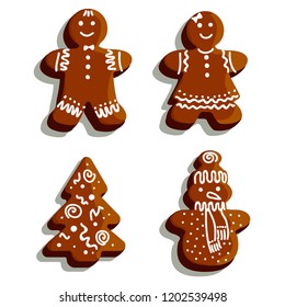 A set of tasty Christmas gingerbreads