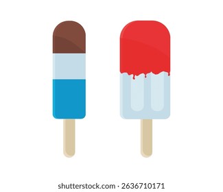 Set tasty ice cream collection	