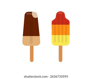Set tasty ice cream collection	