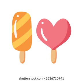 Set tasty ice cream collection	