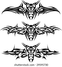 Set of tattoos wasps