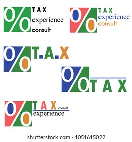 
set of Tax Service vector logo and symbol design