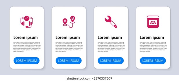 Set Taxi mobile app, Wrench spanner, Route location and call telephone service. Business infographic template. Vector