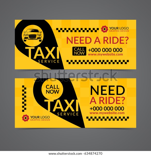 Set of taxi\
service business banner, poster, flyer. Taxi pickup service layout\
templates. Vector\
illustration.