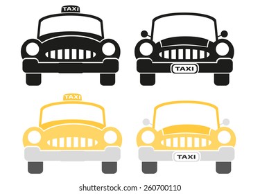 Set of taxi sign