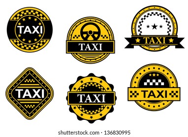 Set of taxi symbols for transportation service design, also for template. Jpeg (bitmap) version also available in gallery