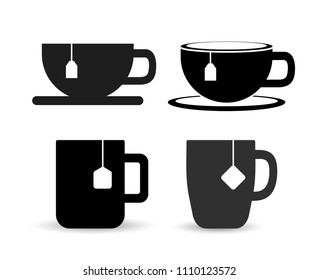 Set of Tea icon. Vector illustration graphic. Isolated on white background