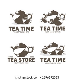 Set of the tea logo, badges and design elements