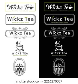 Set of tea logo design template. logo for tea exporting, tea packing, tea store