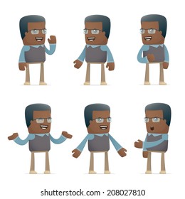 set of teacher character in different interactive  poses